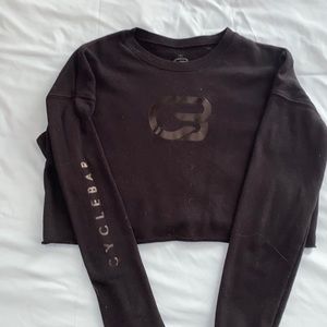 Black Cyclebar Crop Sweatshirt